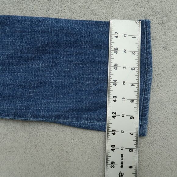 7 For All Mankind Jeans Women's 25 Low-Rise Skinny Bootcut 29" Inseam Distressed - Picture 5 of 16